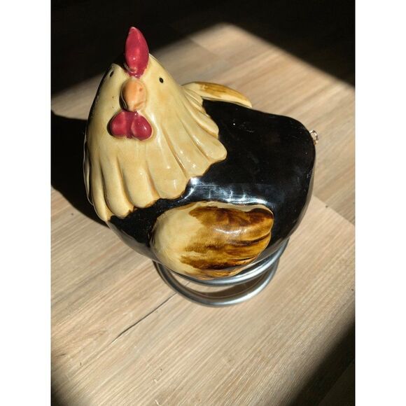 Florentine Rooster Ceramic, high glaze, 8 inches long Shelf Decor EUC - Picture 1 of 6